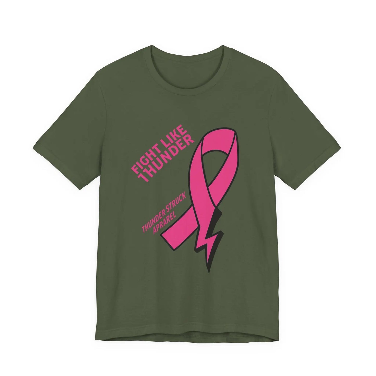 Fight Like Thunder Breast Cancer Awareness Men's T-shirt Printify