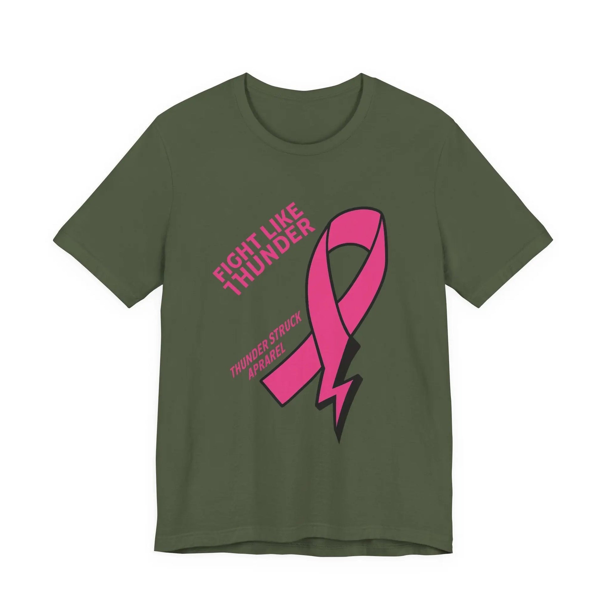 Fight Like Thunder Breast Cancer Awareness Men's T-shirt Printify