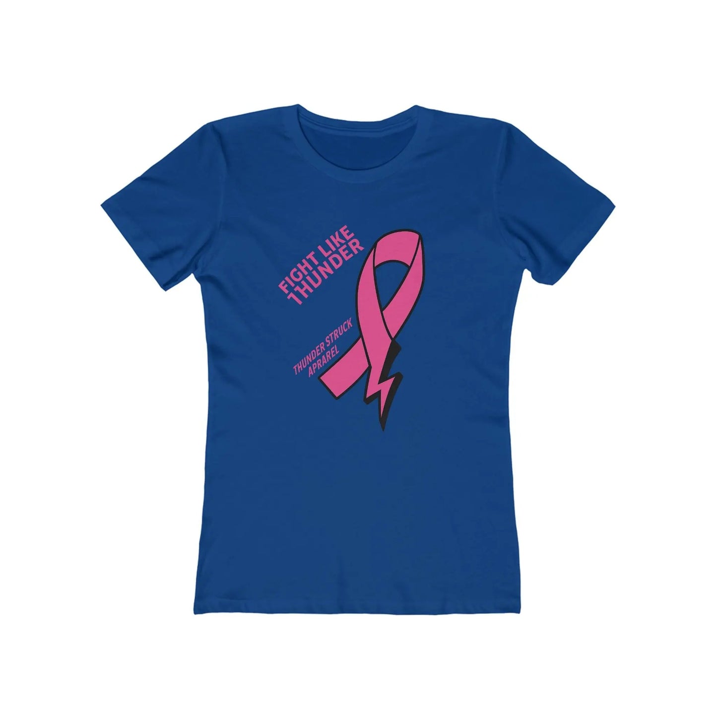 Fight Like Thunder Breast Cancer Awareness Women's T-Shirt Printify
