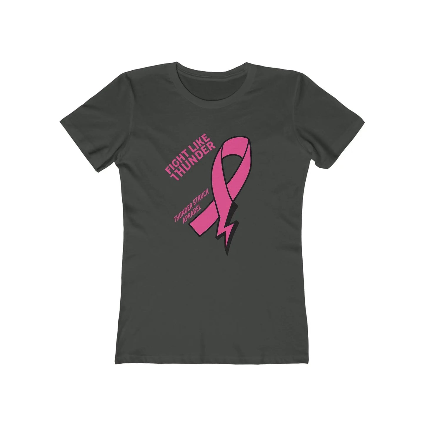 Fight Like Thunder Breast Cancer Awareness Women's T-Shirt Printify